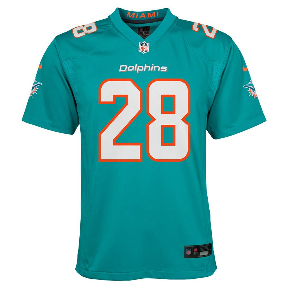 De’Von Achane Miami Dolphins Youth Game Jersey - Aqua Jerseys