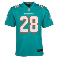 De’Von Achane Miami Dolphins Youth Game Jersey - Aqua Jerseys
