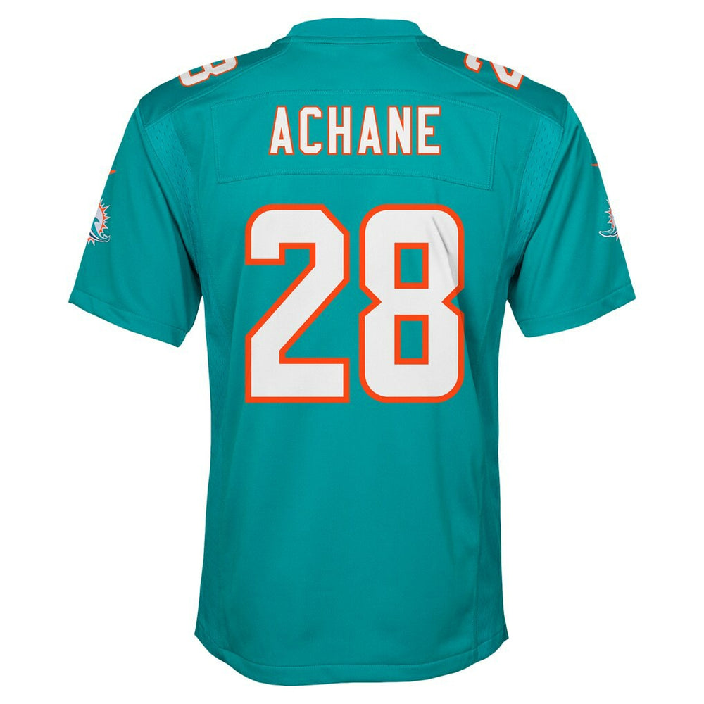 De’Von Achane Miami Dolphins Youth Game Jersey - Aqua Jerseys