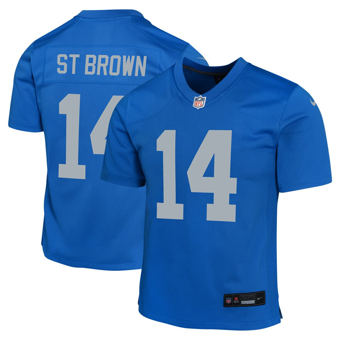 Amon-Ra St. Brown Detroit Lions Youth Game Jersey - Blue Jerseys