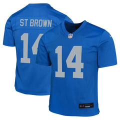 Amon-Ra St. Brown Detroit Lions Youth Game Jersey - Blue Jerseys