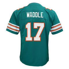 Jaylen Waddle Miami Dolphins Youth Game Jersey - Aqua Jerseys