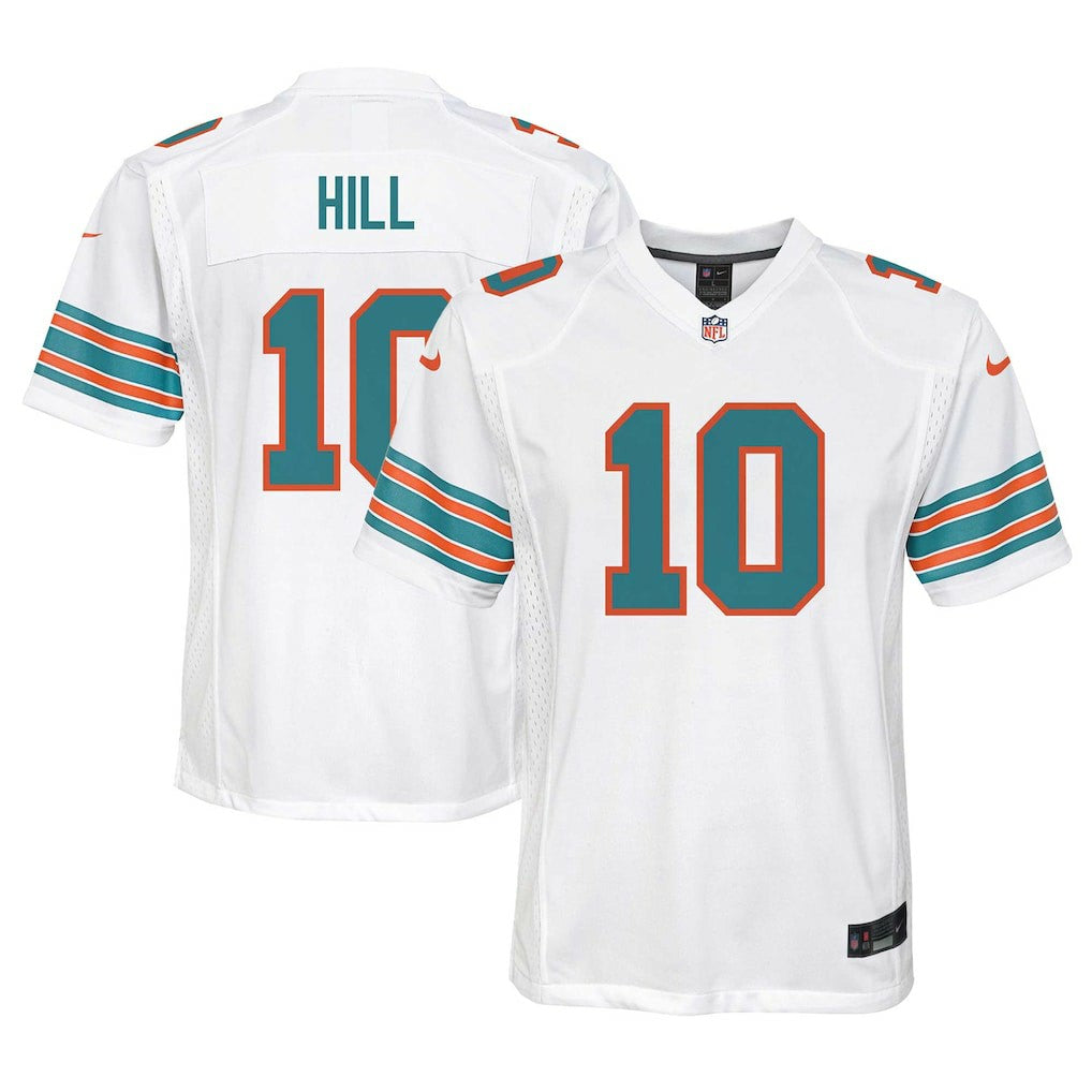 Tyreek Hill Miami Dolphins Youth Game Jersey - White Jerseys
