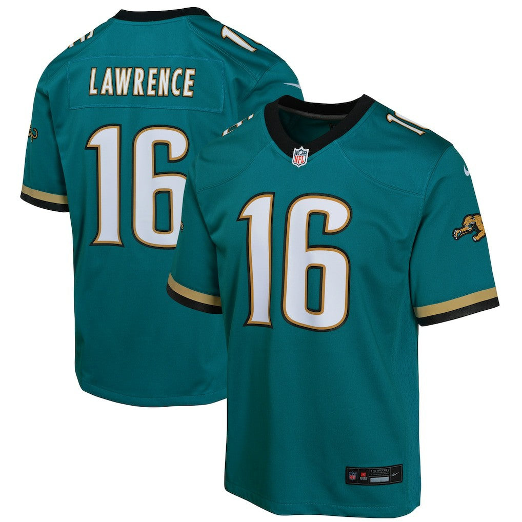 Trevor Lawrence Jacksonville Jaguars Youth Game Jersey - Teal Jerseys