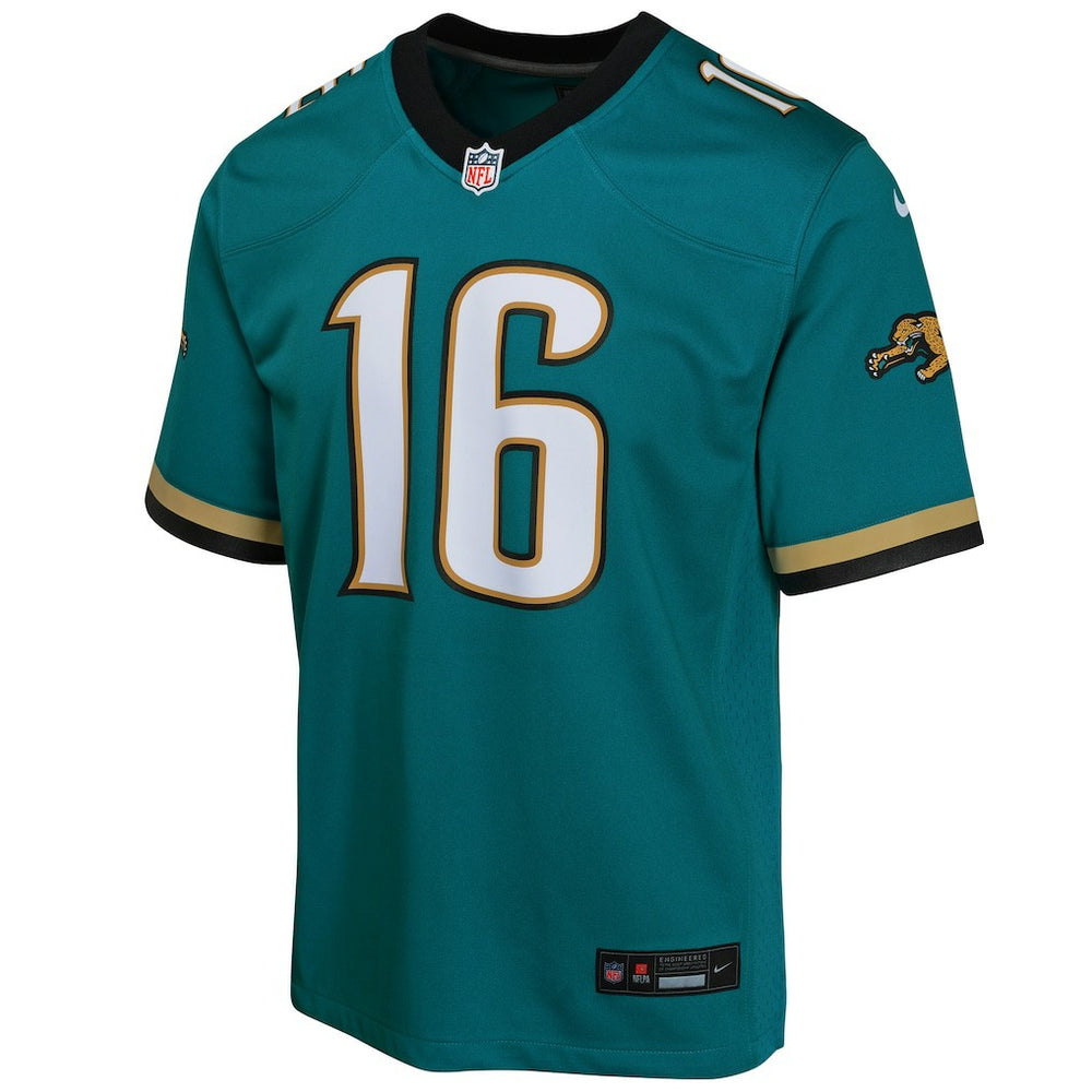 Trevor Lawrence Jacksonville Jaguars Youth Game Jersey - Teal Jerseys