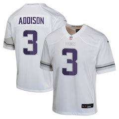Jordan Addison Minnesota Vikings Youth Game Jersey - White Jerseys
