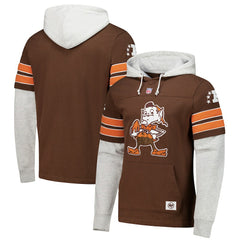 Cleveland Browns '47 Throwback Double Header Blitz Cornerback Hoodie - Brown Hoodies