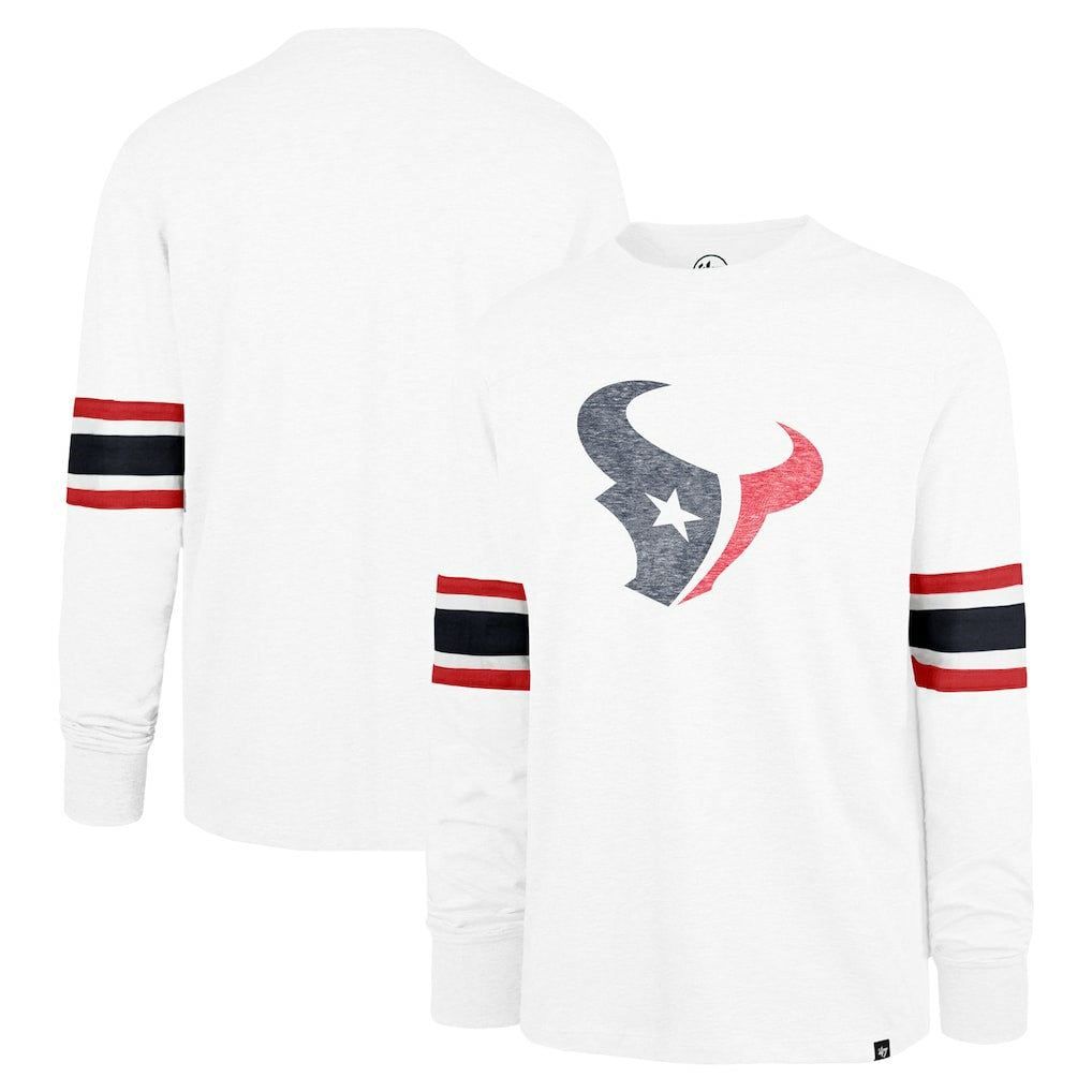 Houston Texans '47 Gridiron Premier Brex Long Sleeve T-Shirt - White T-shirts