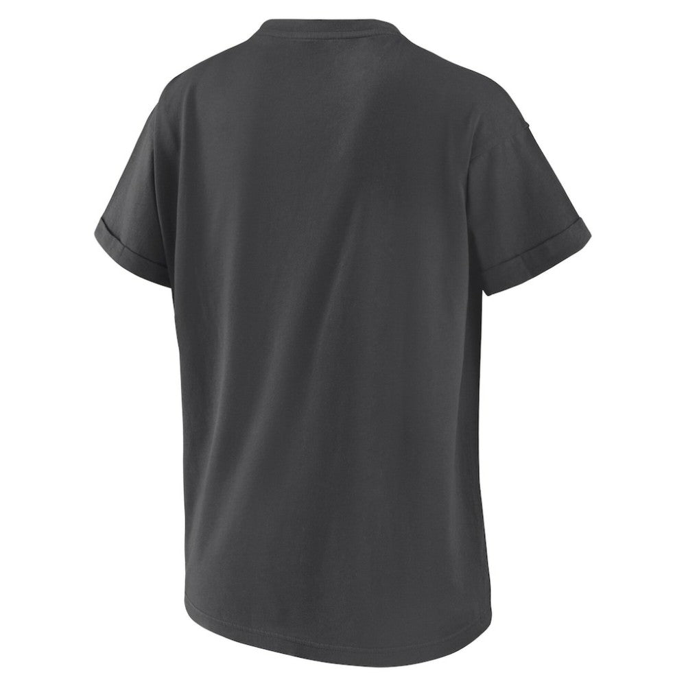 San Francisco Giants WEAR by Erin Andrews Women's Domestic Box Color Boyfriend T-Shirt - Charcoal T-shirts