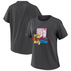 Cleveland Guardians WEAR by Erin Andrews Women's Domestic Box Color Boyfriend T-Shirt - Charcoal T-shirts