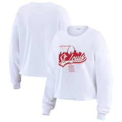 St. Louis Cardinals WEAR by Erin Andrews Women's Domestic Postcard Long Sleeve T-Shirt - White T-shirts