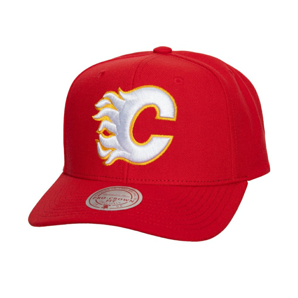 Calgary Flames Mitchell & Ness Core Team Ground Pro Adjustable Hat - Red | US 201387176