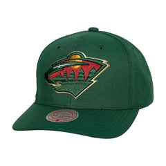 Minnesota Wild Mitchell & Ness Core Team Ground Pro Adjustable Hat - Green | US 201387182