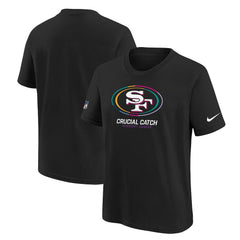 San Francisco 49ers Youth 2024 NFL Crucial Catch T-Shirt - Black T-shirts