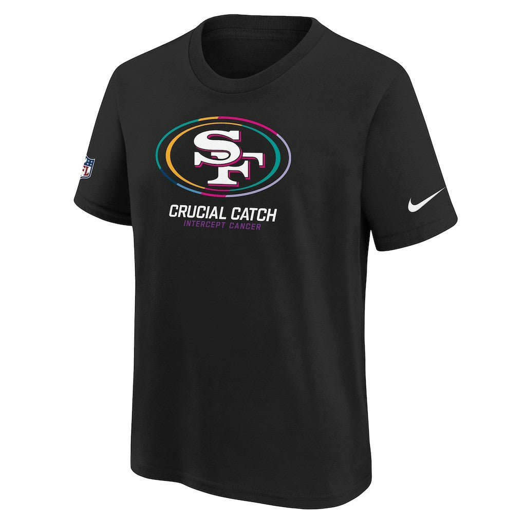 San Francisco 49ers Youth 2024 NFL Crucial Catch T-Shirt - Black T-shirts