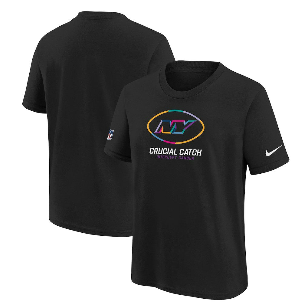 New York Jets Youth 2024 NFL Crucial Catch T-Shirt - Black T-shirts