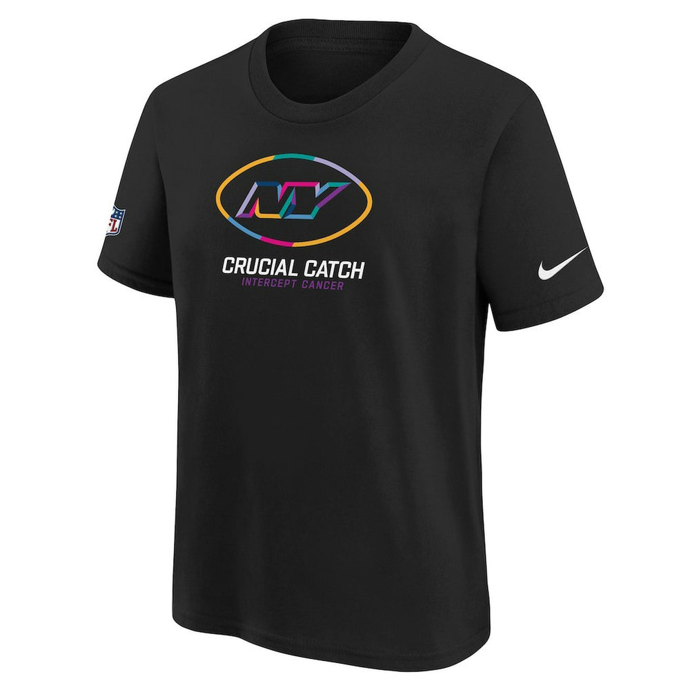 New York Jets Youth 2024 NFL Crucial Catch T-Shirt - Black T-shirts