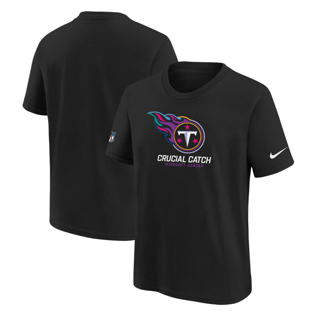 Tennessee Titans Youth 2024 NFL Crucial Catch T-Shirt - Black T-shirts