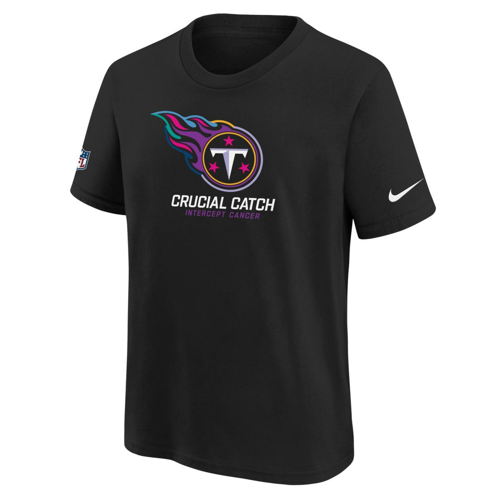 Tennessee Titans Youth 2024 NFL Crucial Catch T-Shirt - Black T-shirts