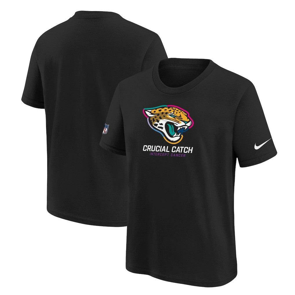 Jacksonville Jaguars Youth 2024 NFL Crucial Catch T-Shirt - Black T-shirts