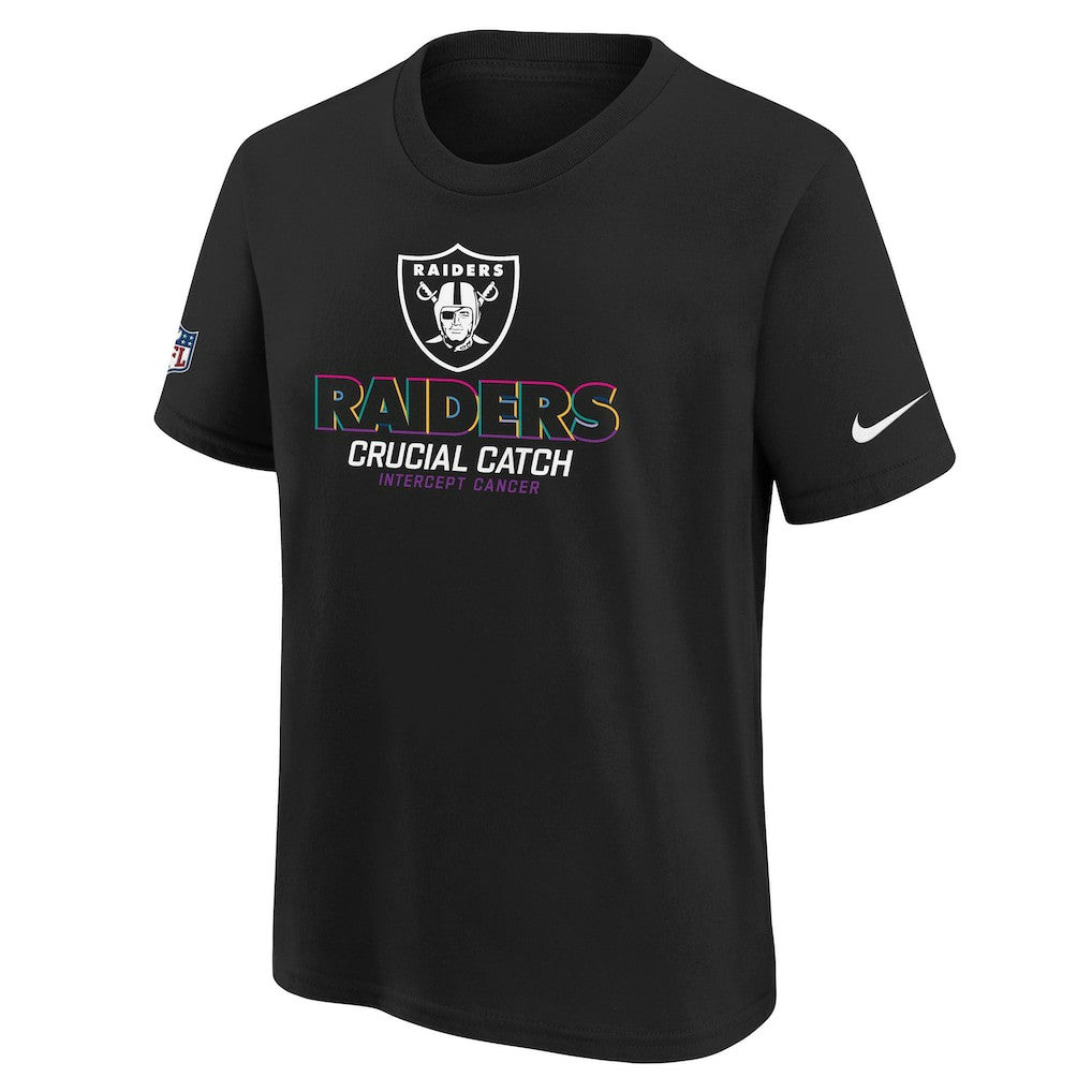 Las Vegas Raiders Youth 2024 NFL Crucial Catch T-Shirt - Black T-shirts