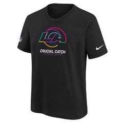 Los Angeles Rams Youth 2024 NFL Crucial Catch T-Shirt - Black T-shirts