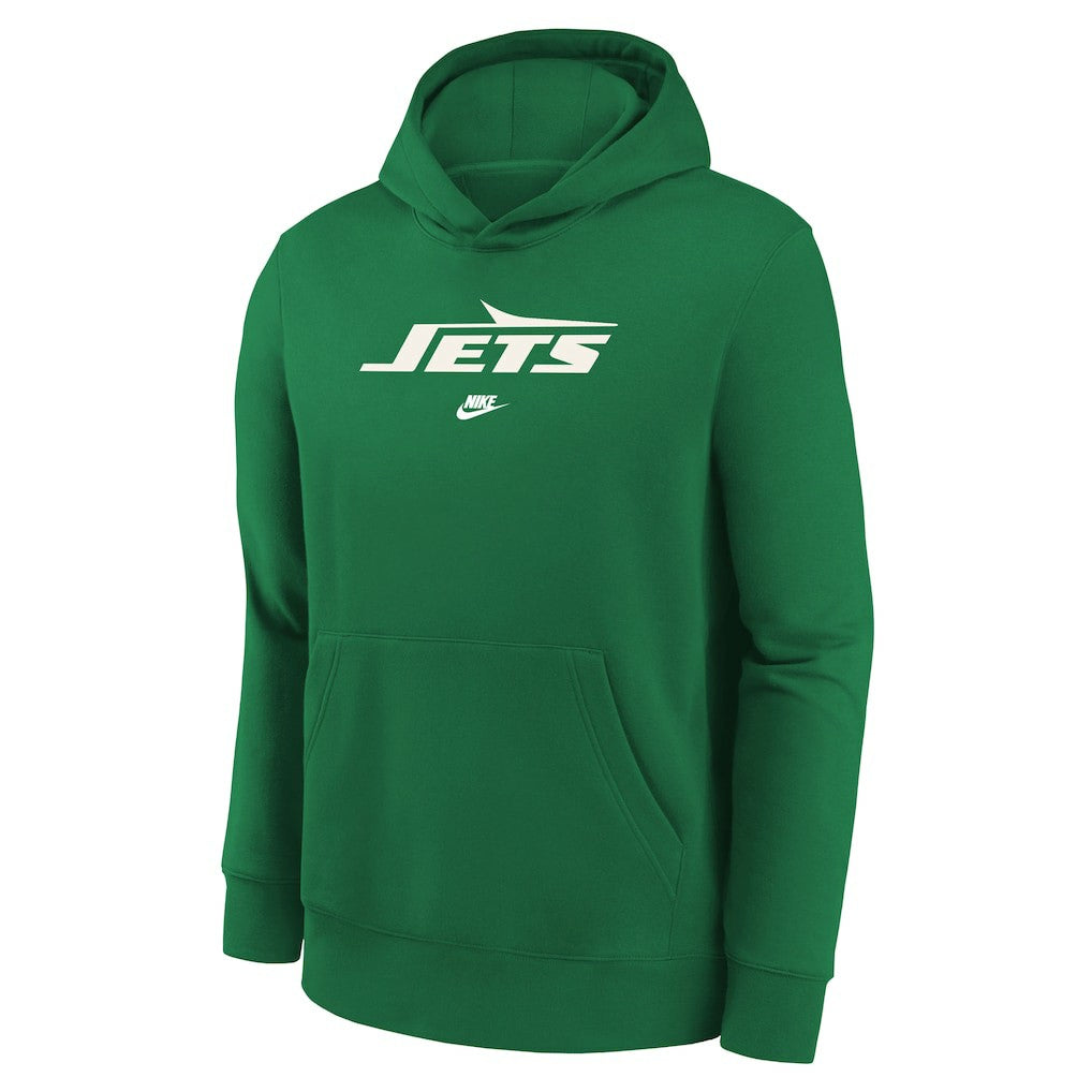 New York Jets Youth Rewind Club Fleece Pullover Hoodie - Kelly Green Hoodies