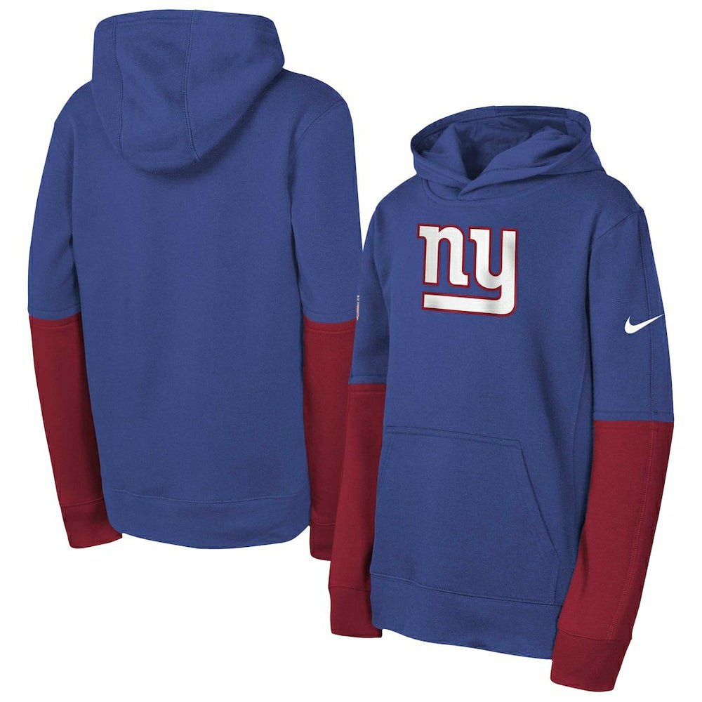 New York Giants Youth Club Pullover Hoodie - Royal Hoodies