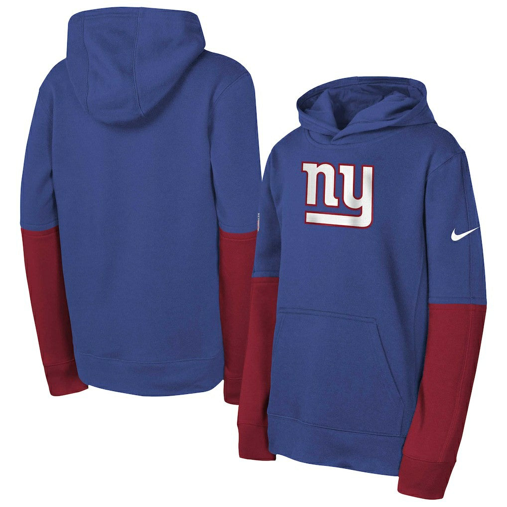 New York Giants Youth Club Pullover Hoodie - Royal Hoodies