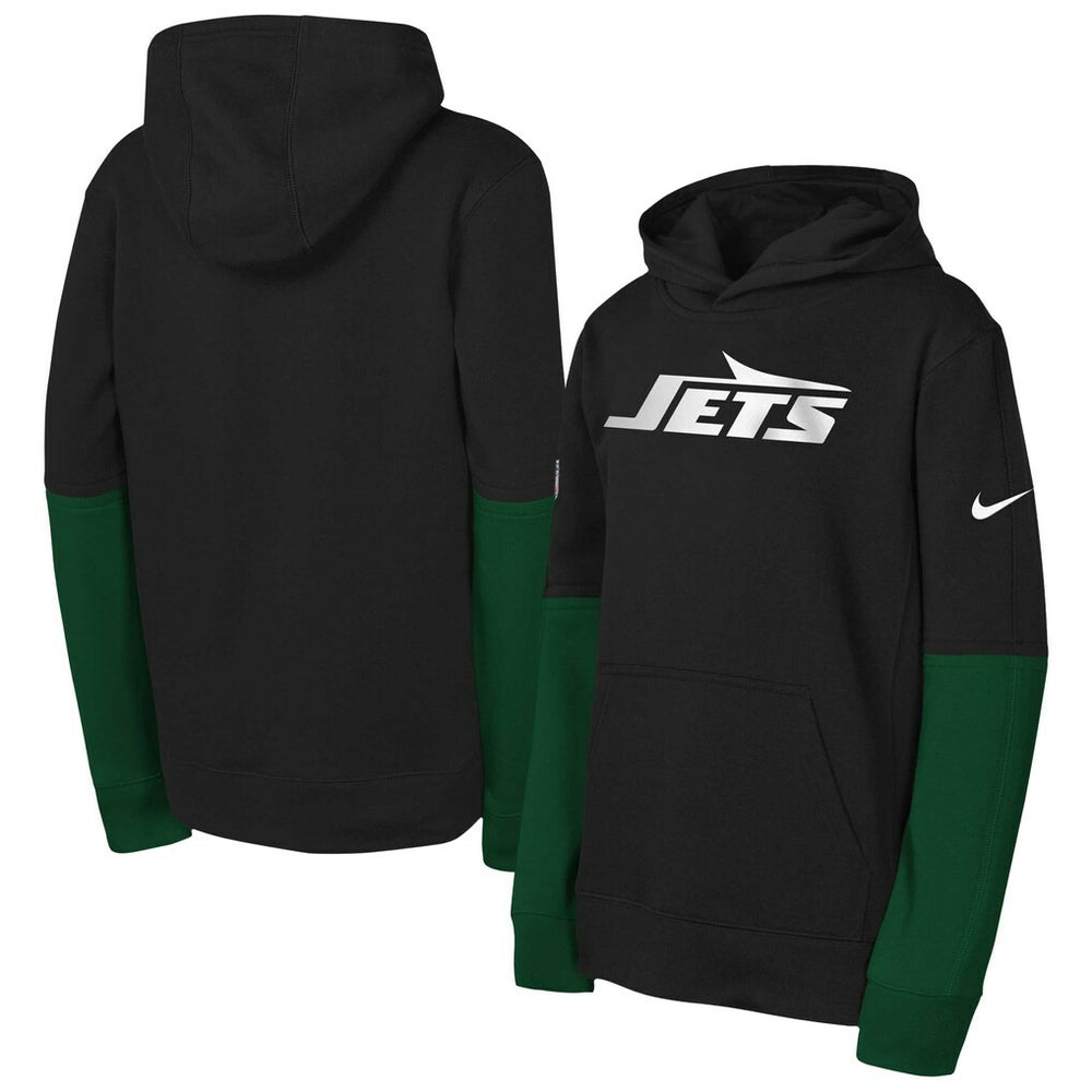 New York Jets Youth Club Pullover Hoodie - Black Hoodies