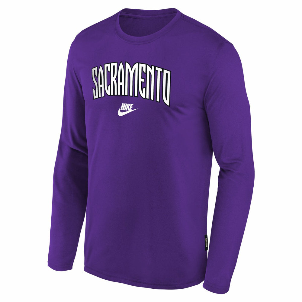 Sacramento Kings Youth Hardwood Classics Long Sleeve T-Shirt Purple - Nike