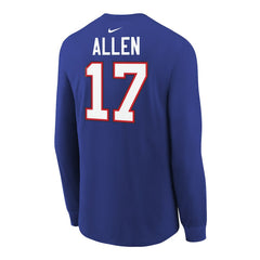 Josh Allen Buffalo Bills Youth Player Name & Number Long Sleeve T-Shirt - Royal T-shirts