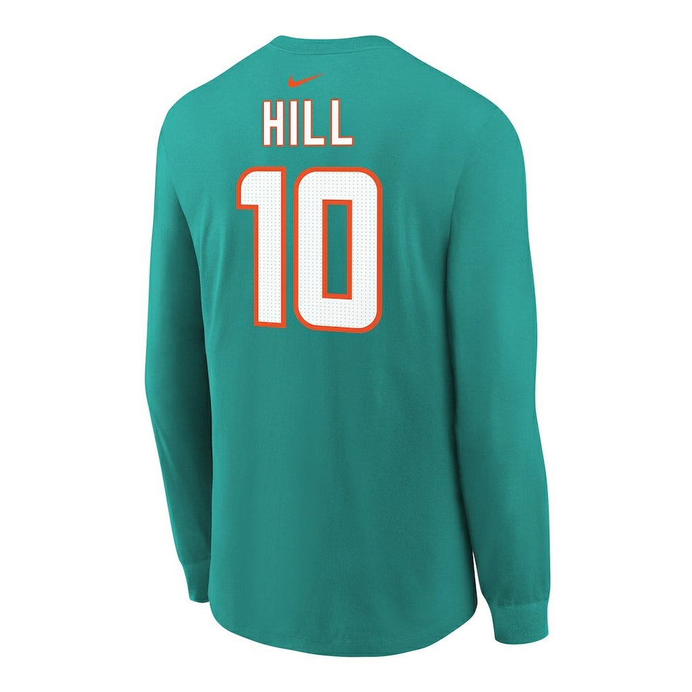 Tyreek Hill Miami Dolphins Youth Player Name & Number Long Sleeve T-Shirt - Aqua T-shirts