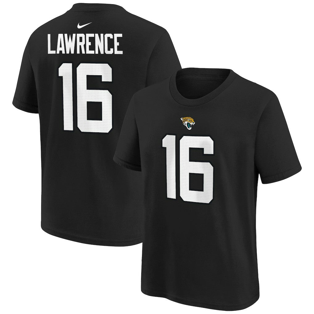 Trevor Lawrence Jacksonville Jaguars Youth Player Name & Number T-Shirt - Black T-shirts