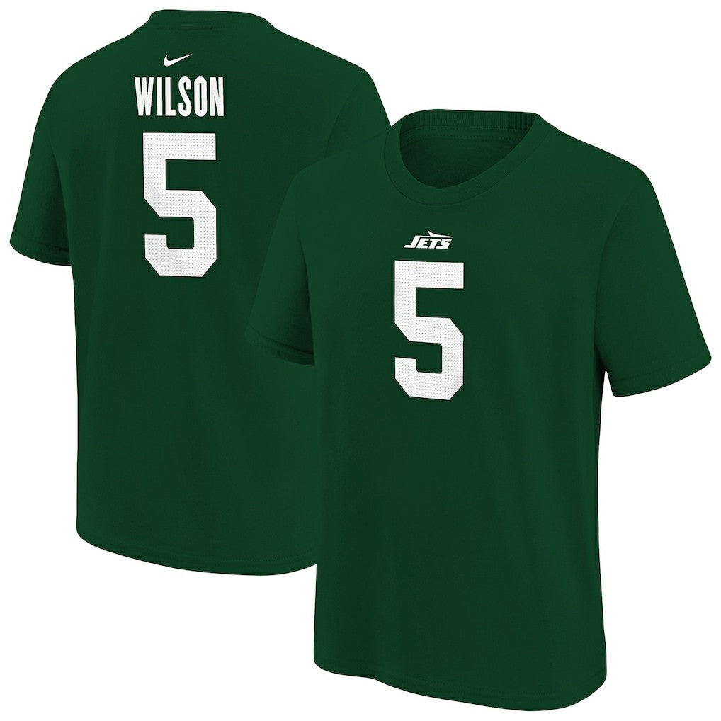 Garrett Wilson New York Jets Youth Player Name & Number T-Shirt - Green T-shirts