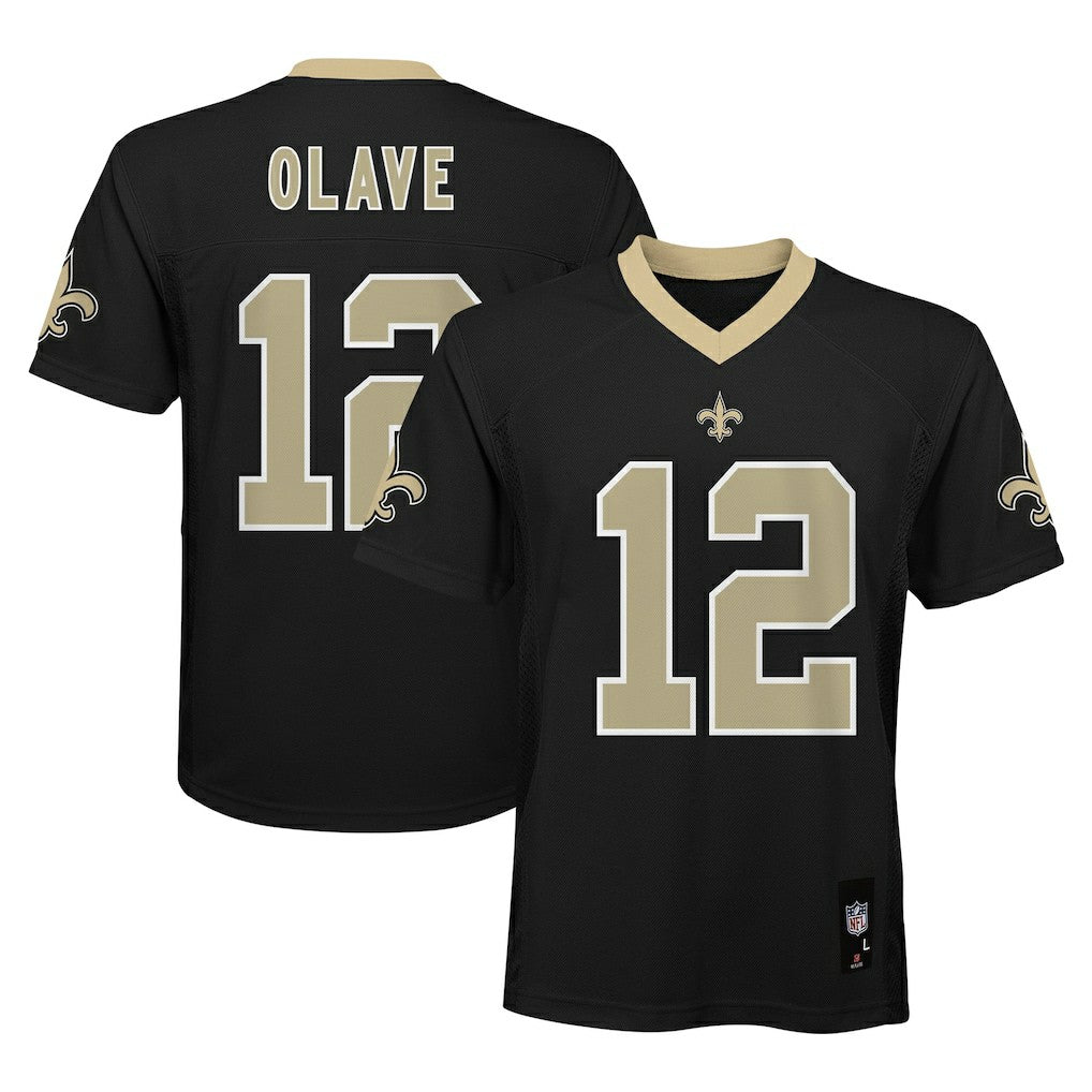 Chris Olave New Orleans Saints Youth Replica Player Jersey - Black Jerseys