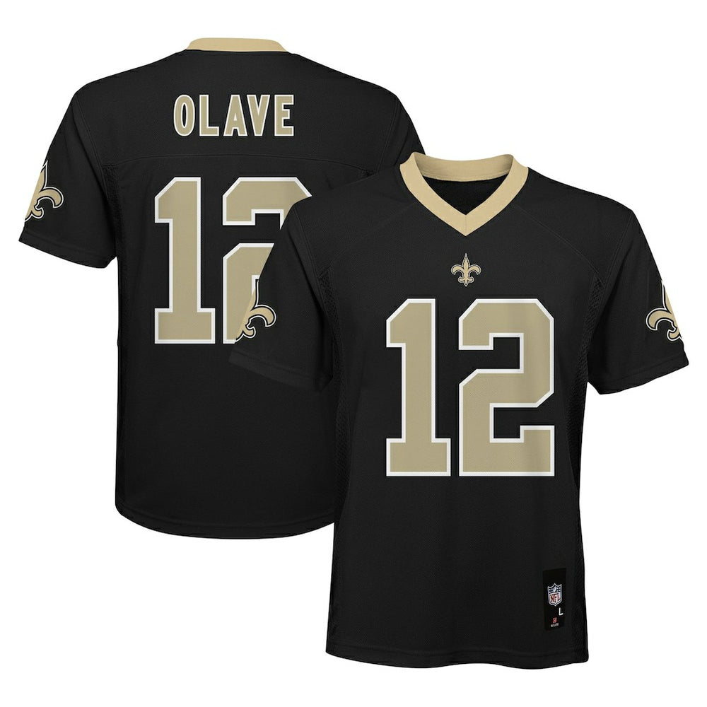 Chris Olave New Orleans Saints Youth Replica Player Jersey - Black Jerseys