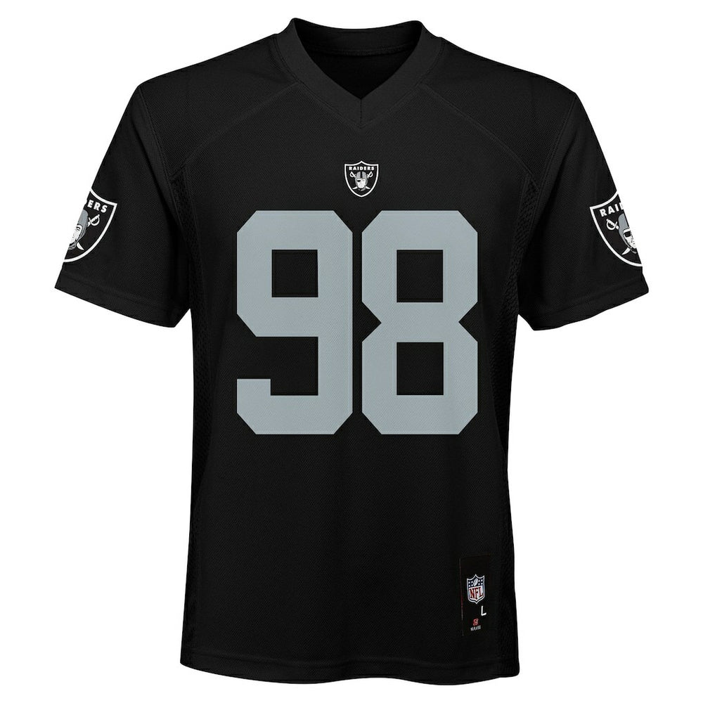 Maxx Crosby Las Vegas Raiders Youth Replica Player Jersey - Black Jerseys