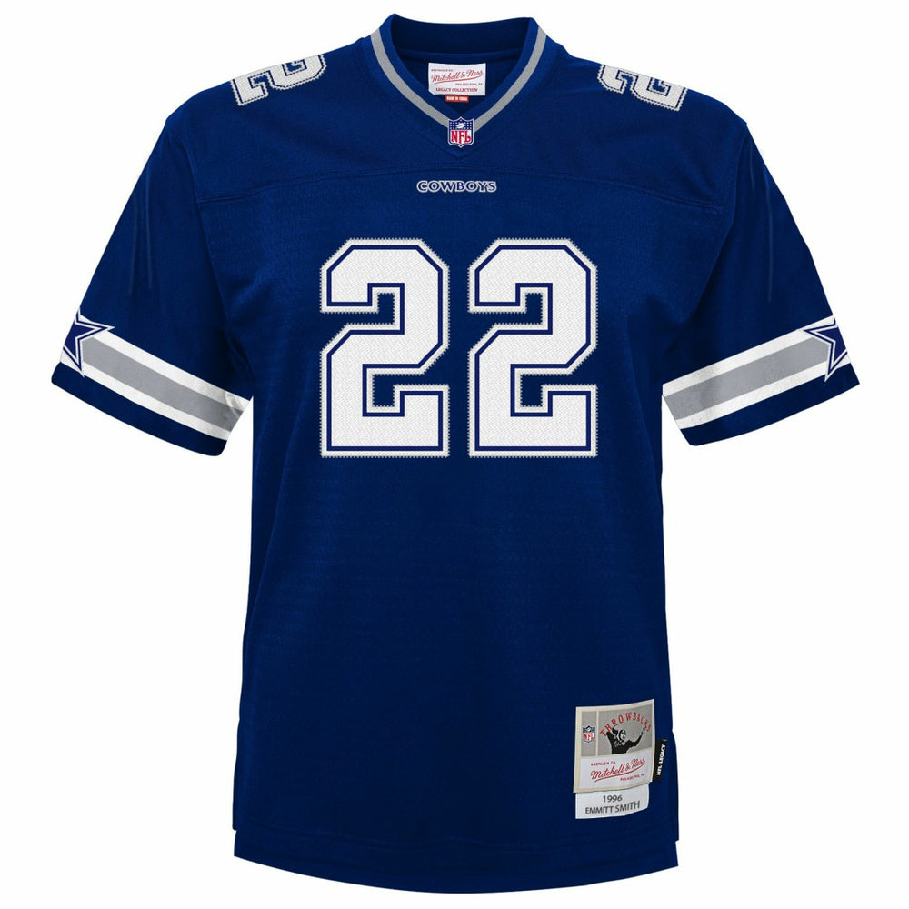 Emmitt Smith Dallas Cowboys Youth 1996 Legacy Jersey - Navy Jerseys