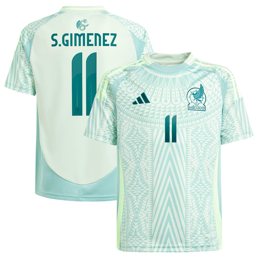 Santiago Giménez Mexico National Team Youth 2024 Away Replica Player Jersey Green - Adidas sale