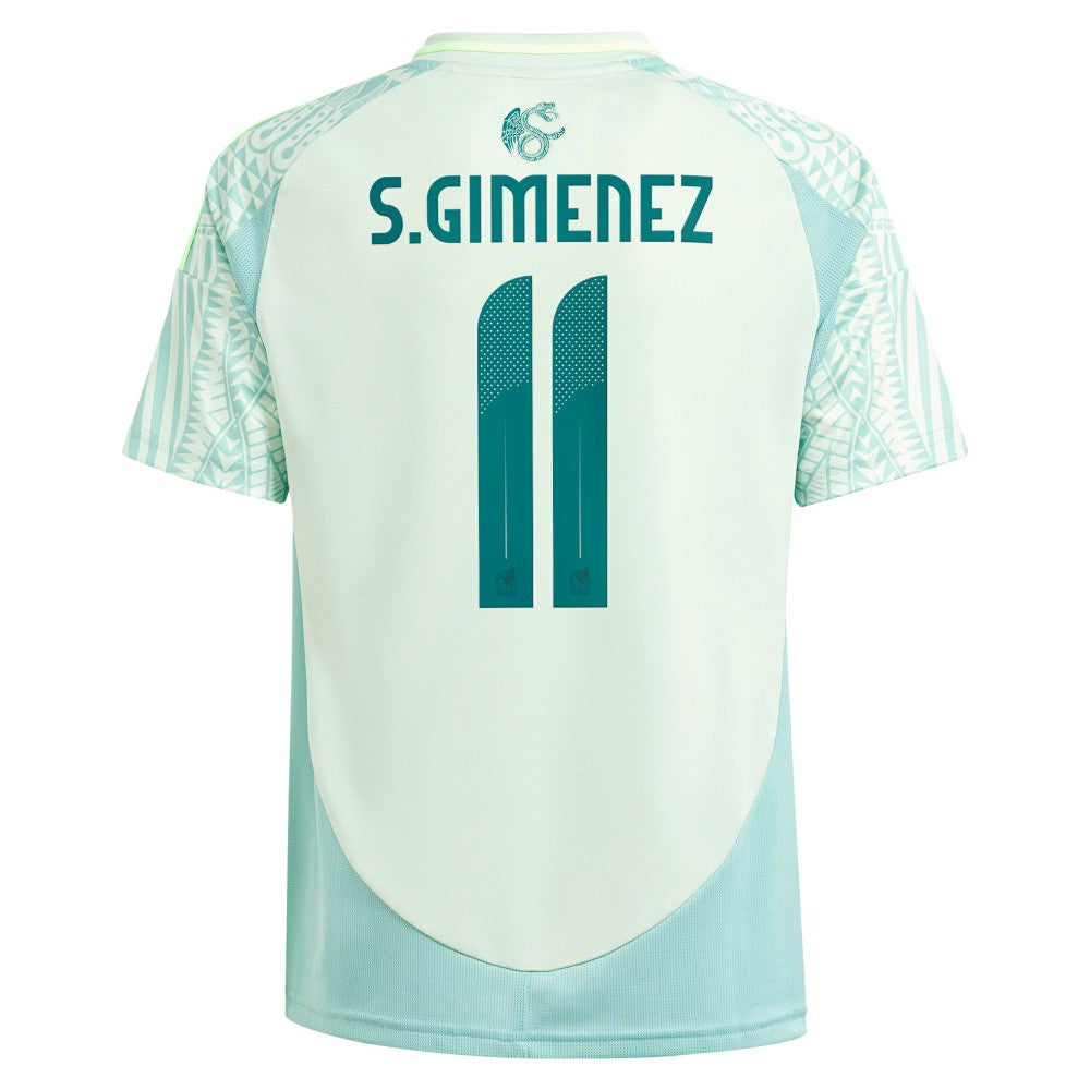 Santiago Giménez Mexico National Team Youth 2024 Away Replica Player Jersey Green - Adidas sale