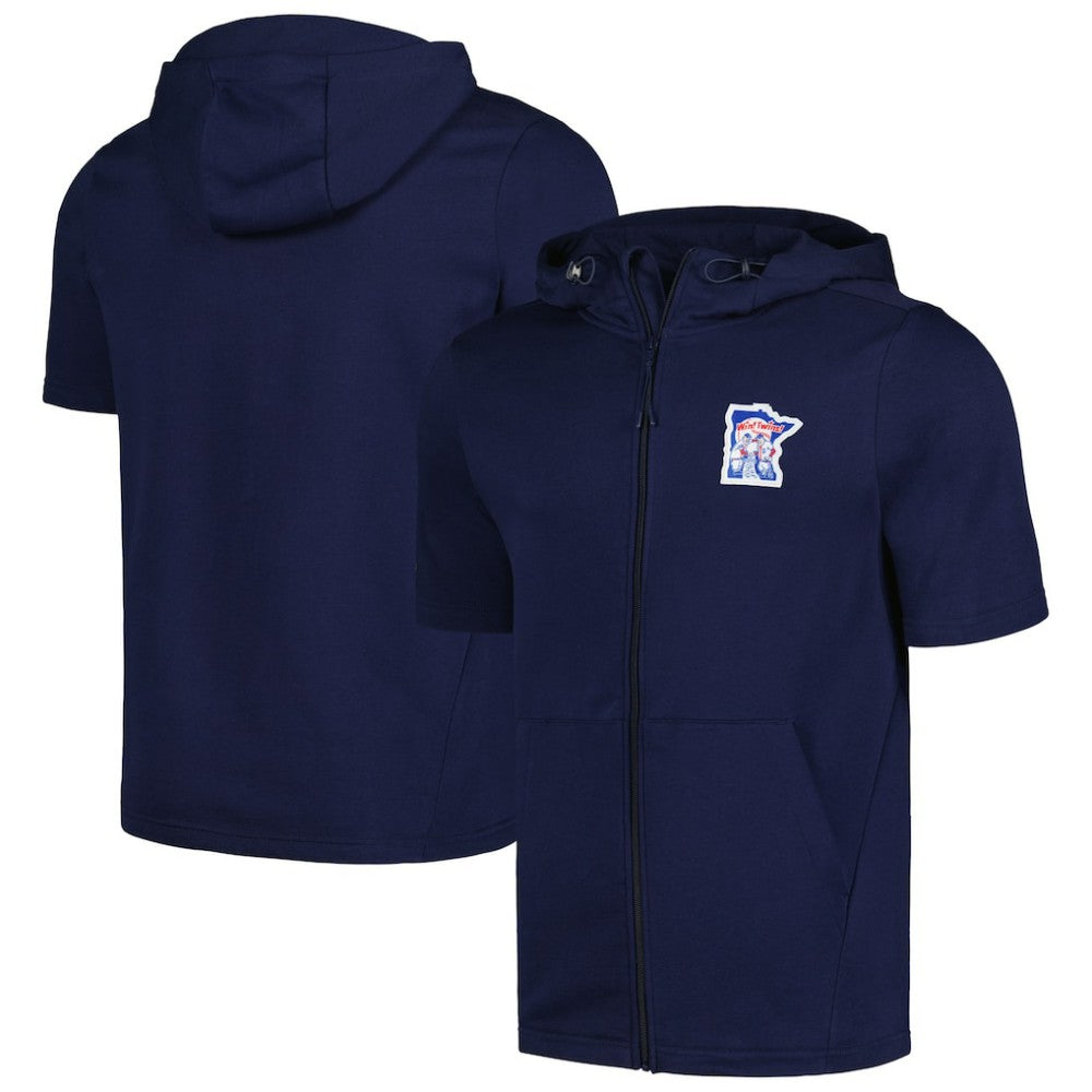 Minnesota Twins Levelwear Recruit Short Sleeve Full-Zip Hoodie - Navy Hoodies