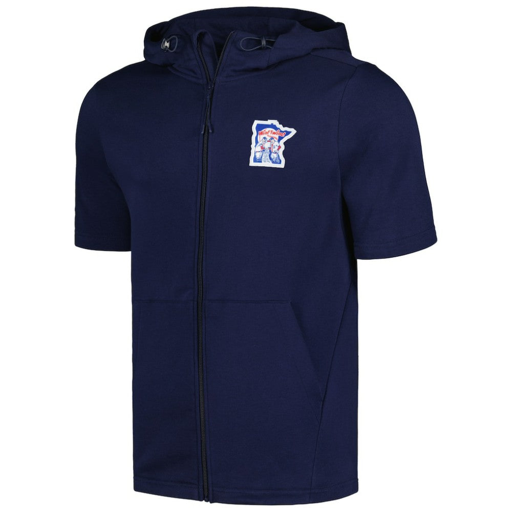 Minnesota Twins Levelwear Recruit Short Sleeve Full-Zip Hoodie - Navy Hoodies