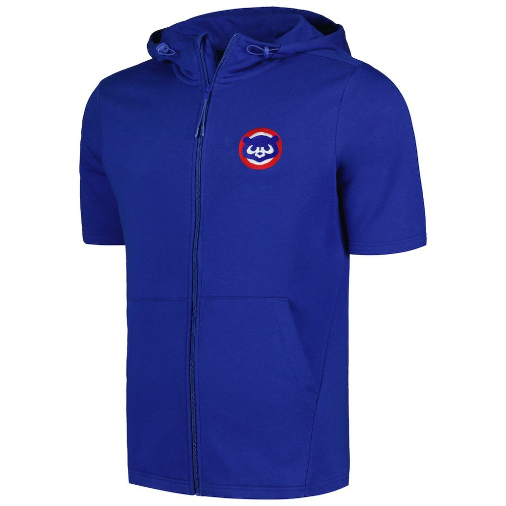 Chicago Cubs Levelwear Recruit Short Sleeve Full-Zip Hoodie - Royal Hoodies