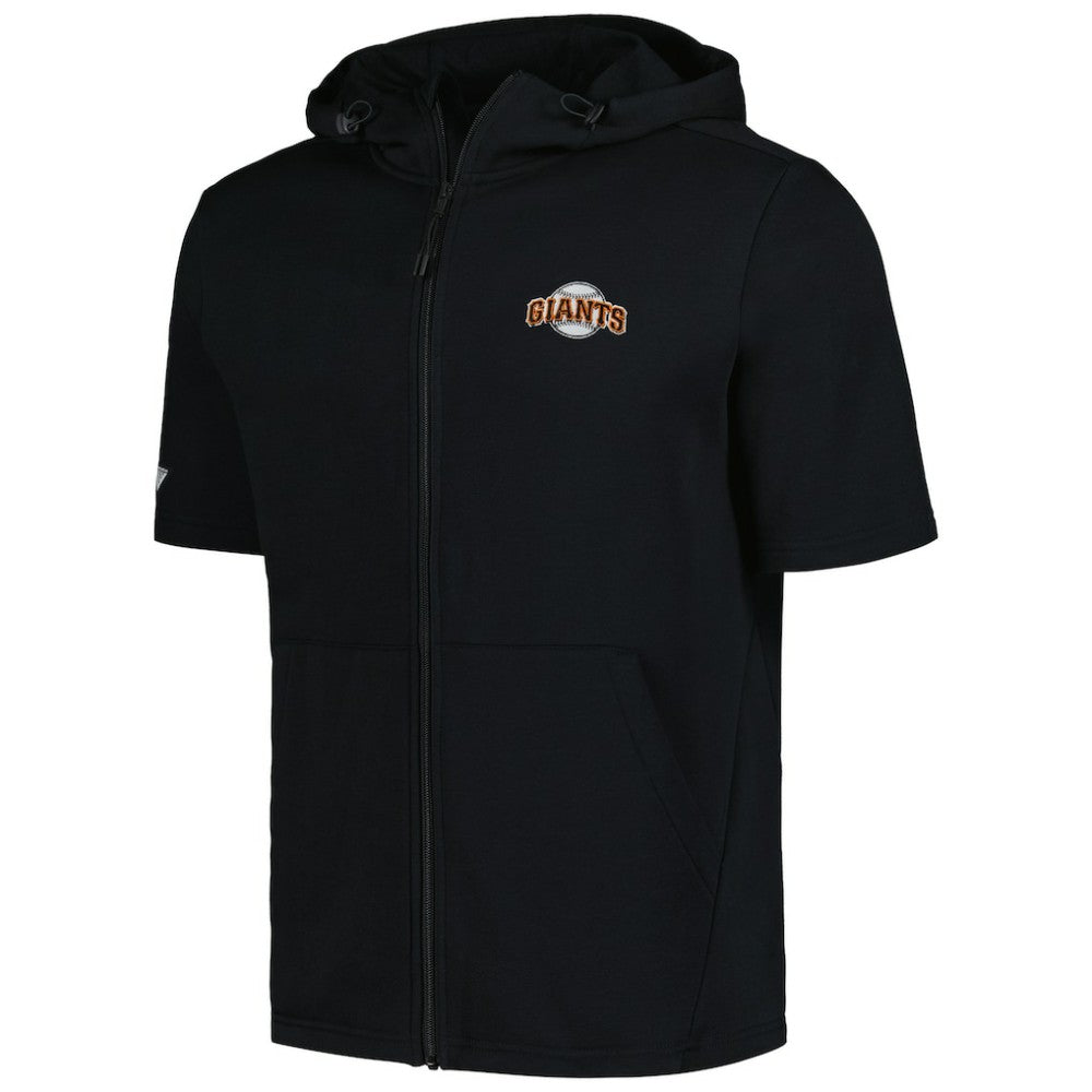 San Francisco Giants Levelwear Recruit Short Sleeve Full-Zip Hoodie - Black Hoodies