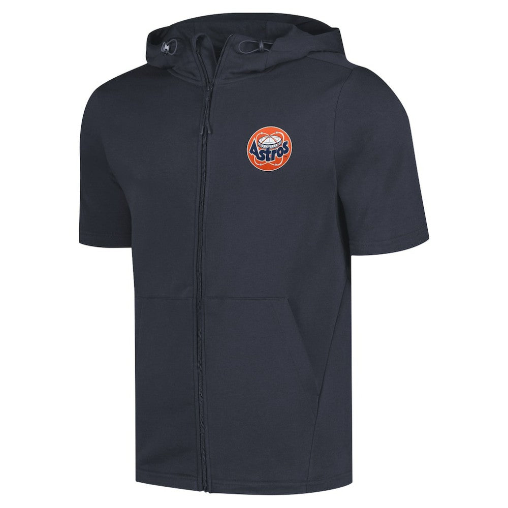 Houston Astros Levelwear Recruit Short Sleeve Full-Zip Hoodie - Navy Hoodies