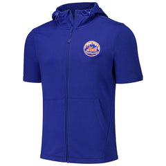 New York Mets Levelwear Recruit Short Sleeve Full-Zip Hoodie - Royal Hoodies