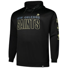 New Orleans Saints Big & Tall Fleece Pullover Hoodie - Black Hoodies