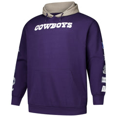 Dallas Cowboys Big & Tall Patched Out Pullover Hoodie - Purple Hoodies