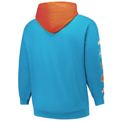 Miami Dolphins Big & Tall Patched Out Pullover Hoodie - Aqua Hoodies